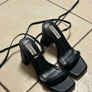 Steve Madden Black Strappy Heels